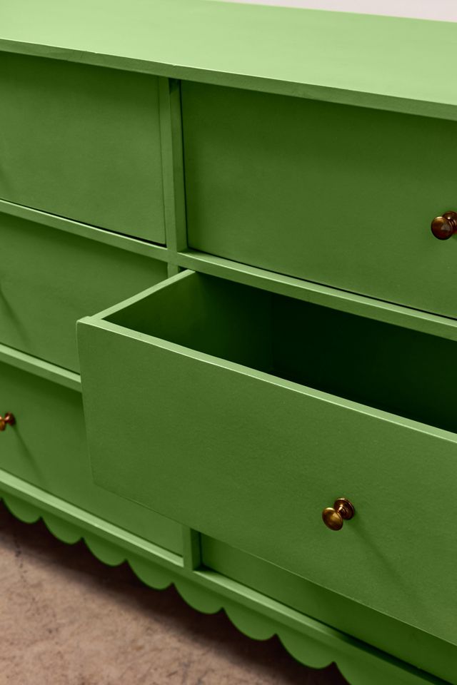 Green Primrose 6-Drawer Dresser #7
