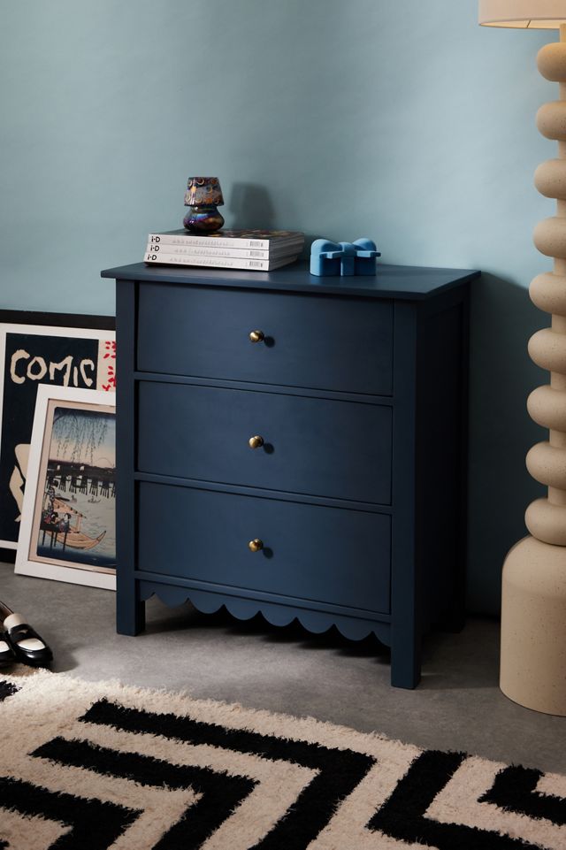 Navy Primrose 3-Drawer Dresser #1