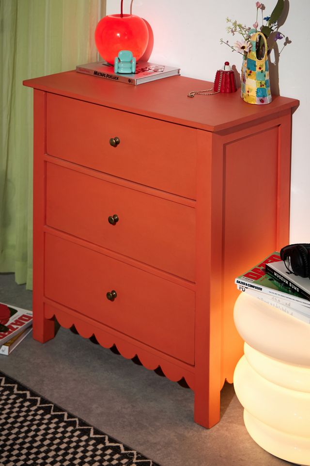 Orange Primrose 3-Drawer Dresser #1