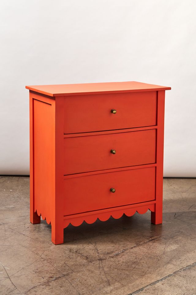 Orange Primrose 3-Drawer Dresser #5