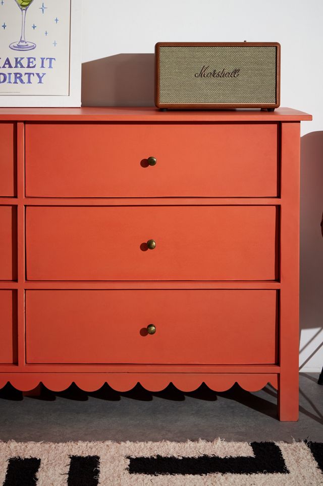 Orange Primrose 6-Drawer Dresser | Urban Outfitters UK