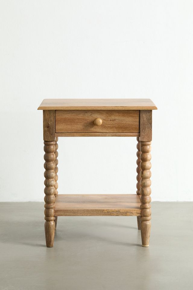 Neutral Spindle Nightstand #1