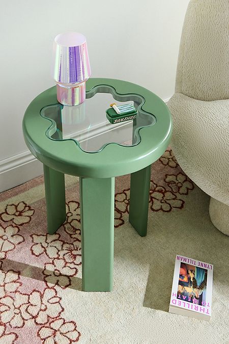Wavy Glass Side Table