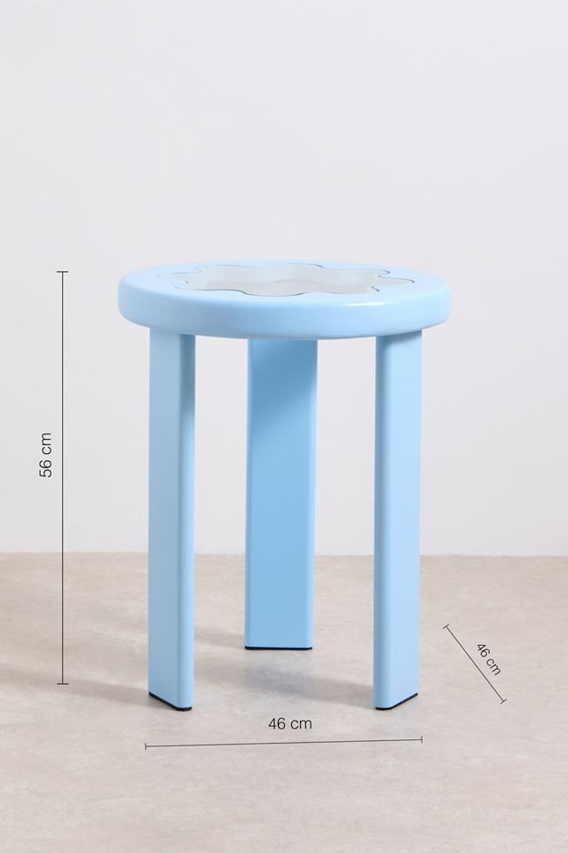 Mesa Auxiliar de Vidrio Ondulado #4