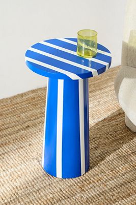Striped Side Table