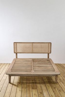 Marte Wooden Rattan Bed Frame