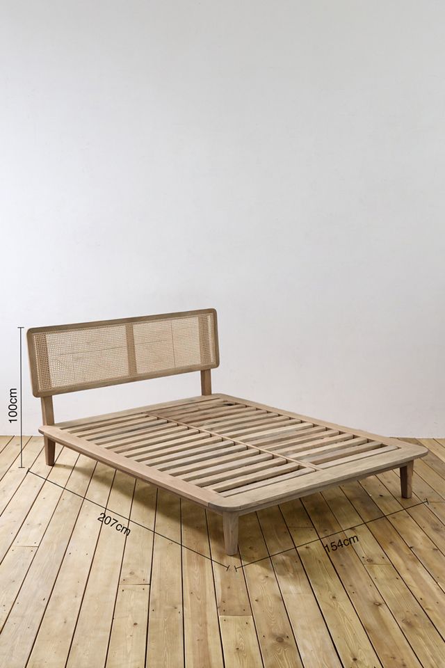 Marte Wooden Rattan Bed Frame #3