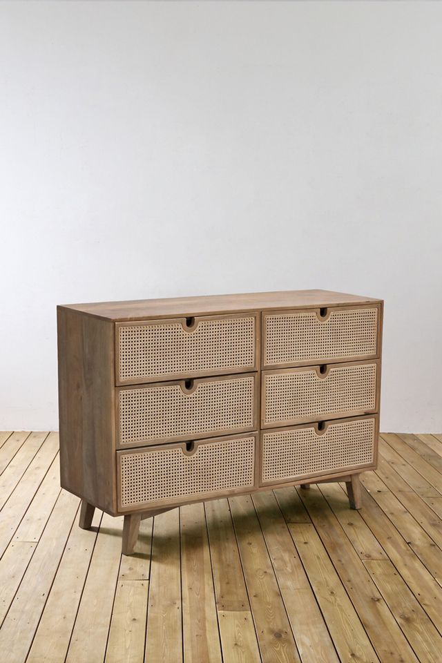 Marte Rattan 6-Drawer Dresser #1
