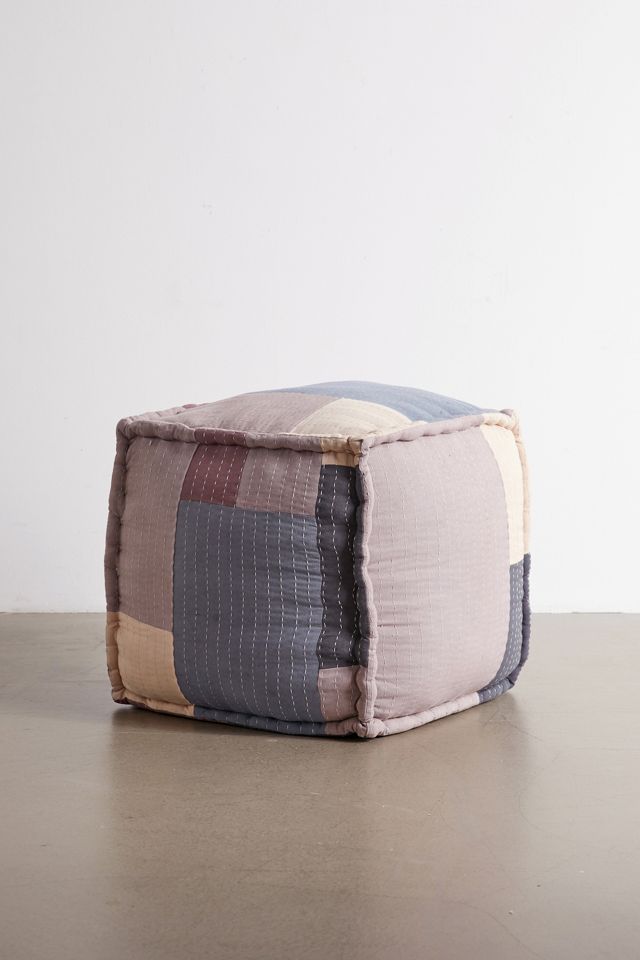 Patchwork Square Floor Pouf #2
