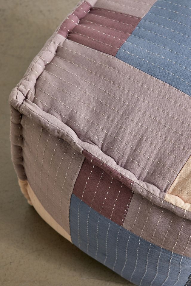Patchwork Square Floor Pouf #3