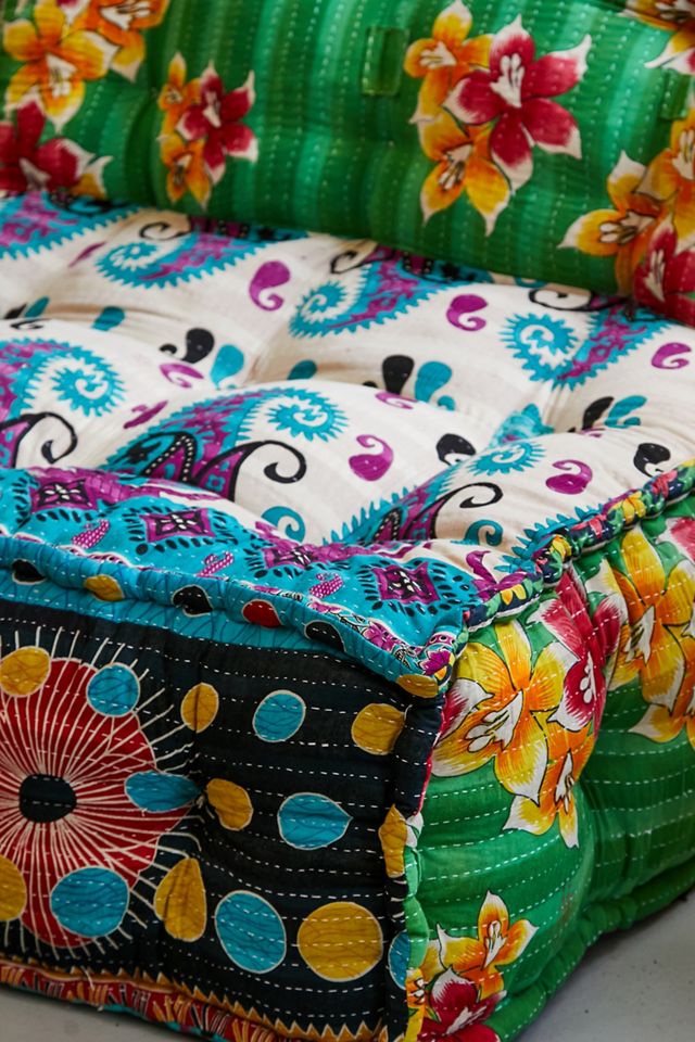 Urban Renewal One-Of-A-Kind Kantha Reema Floor Sofa  #3