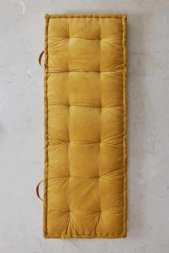 Rohini Mustard Velvet Daybed Cushion #2