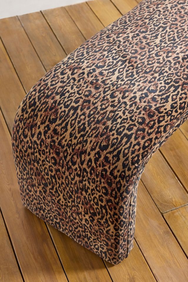 Juliette Leopard Velvet Bench #2