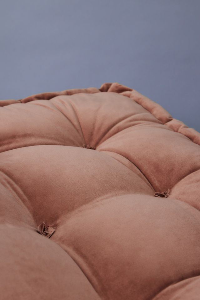 Reema Blush Velvet Two-Seater Floor Cushion #3