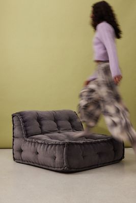 Reema Ink Velvet Two-Seater Floor Cushion