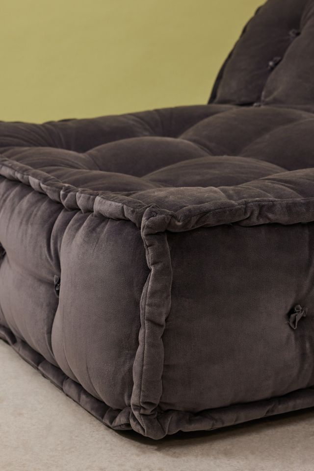 Reema Ink Velvet Two-Seater Floor Cushion #4