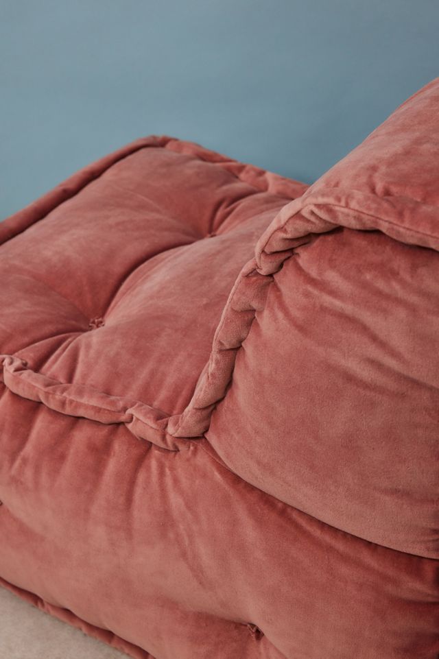 Reema Blush Velvet One-Seater Floor Cushion #3