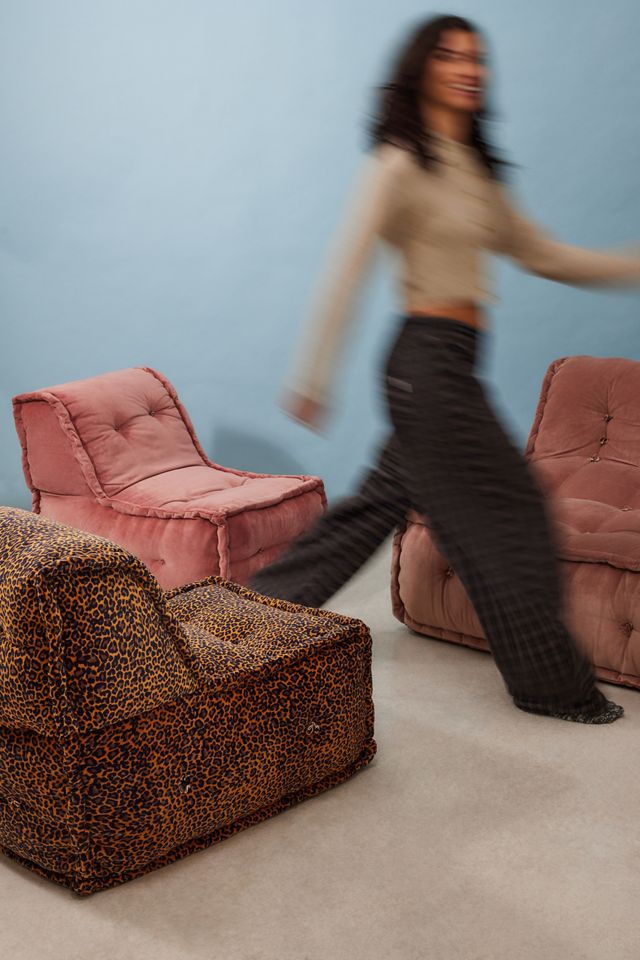 Reema Blush Velvet One-Seater Floor Cushion #5