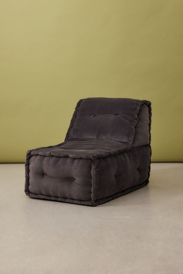 Reema Ink Velvet One-Seater Floor Cushion #1