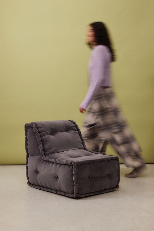 Reema Ink Velvet One-Seater Floor Cushion #3