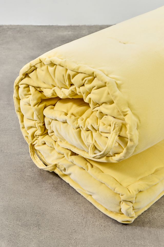 Rohini Butter Yellow Velvet Daybed Cushion #2