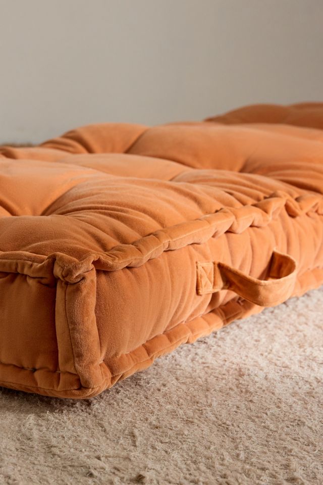 Rohini Orange Velvet Daybed Cushion #1