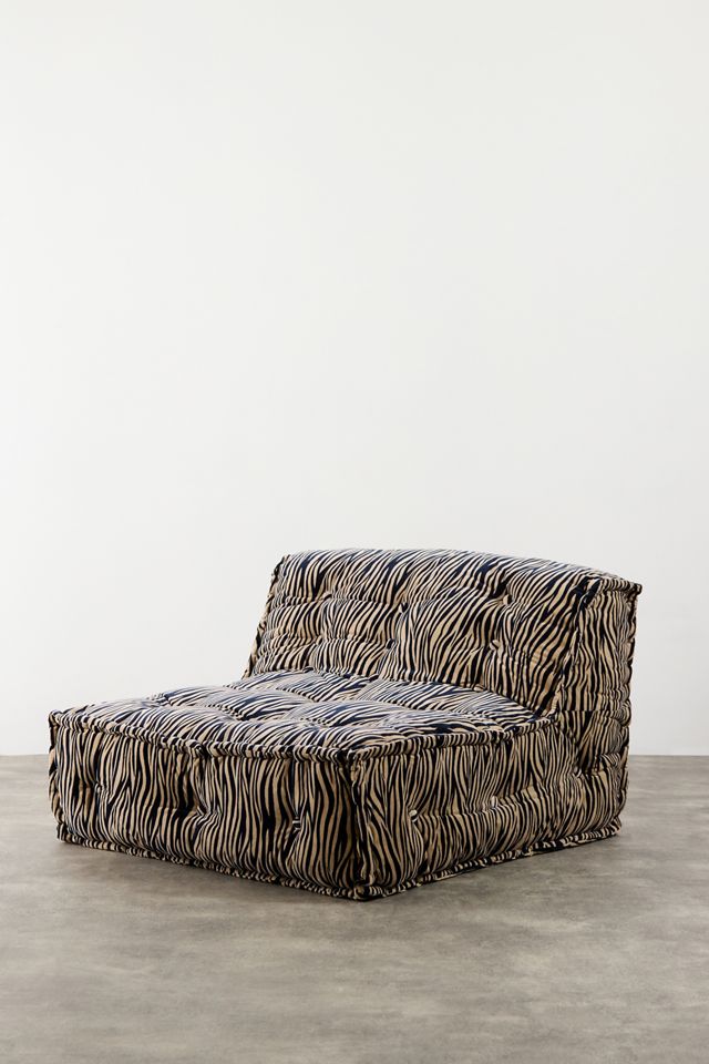 Reema Zebra Two-Seater Floor Cushion #1