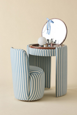 Jane Stripe Vanity And Chair | Urban Outfitters UK