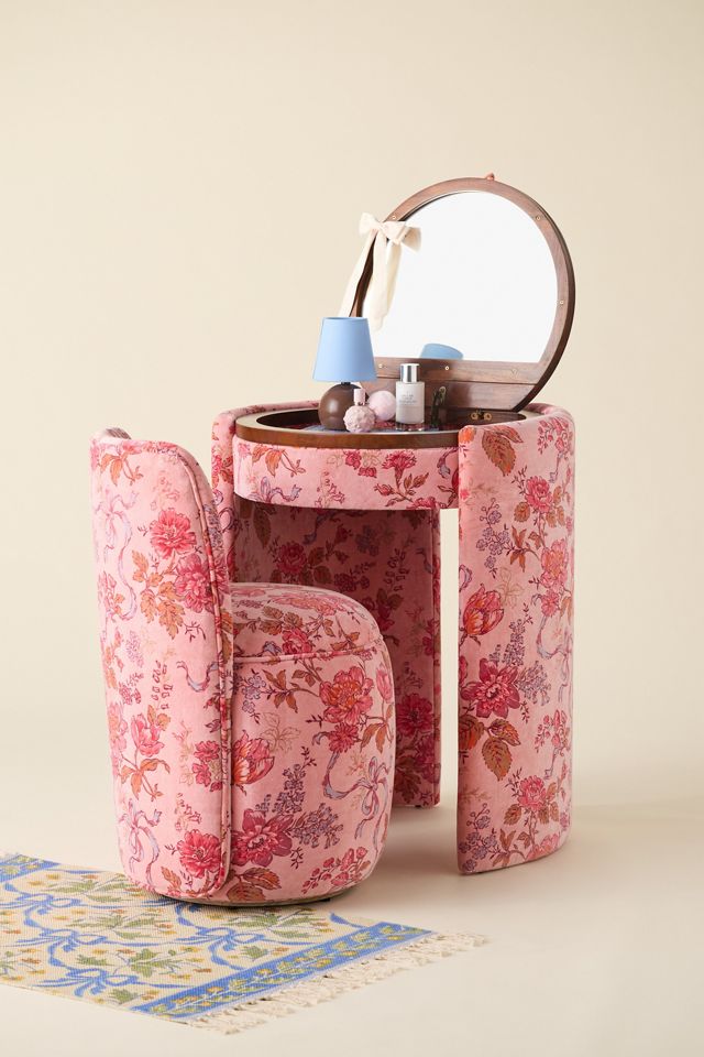 Jane Floral Vanity And Chair #1
