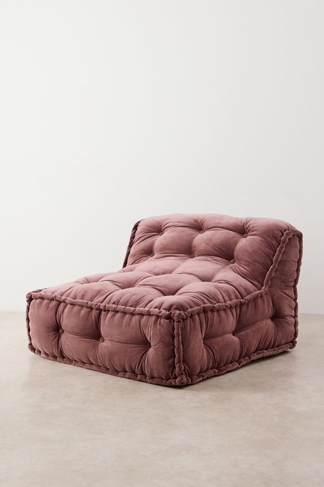 Reema Velvet Two-Seater Floor Cushion #1