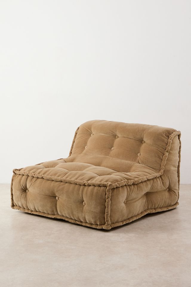 Reema Velvet Two-Seater Floor Cushion #1