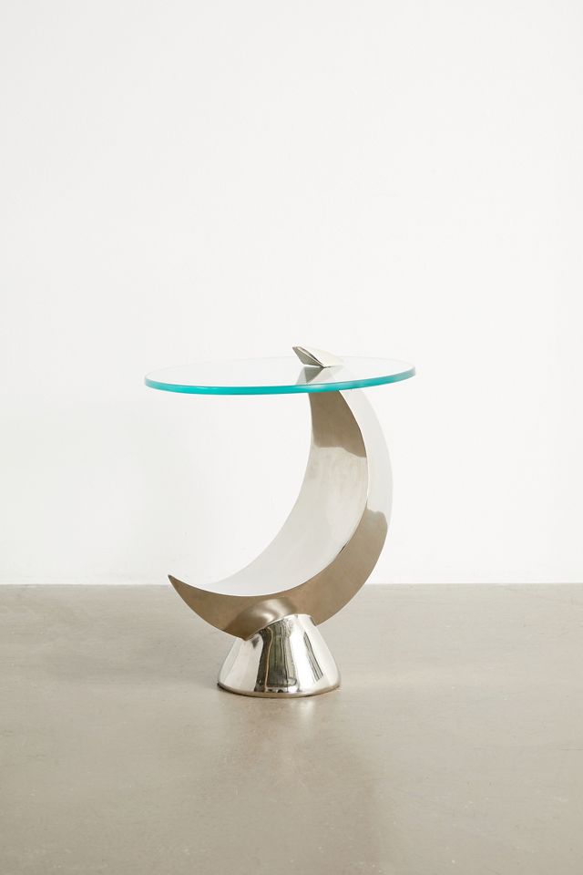 Silver Crescent Moon Table | Urban Outfitters UK