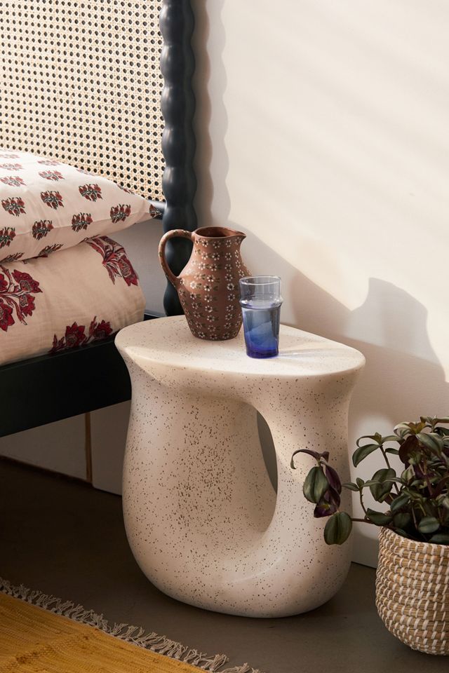 White Vera Ceramic Side Table #5
