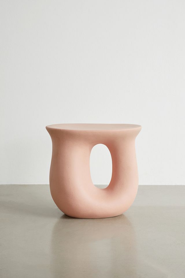 Pink Vera Ceramic Side Table Urban Outfitters UK