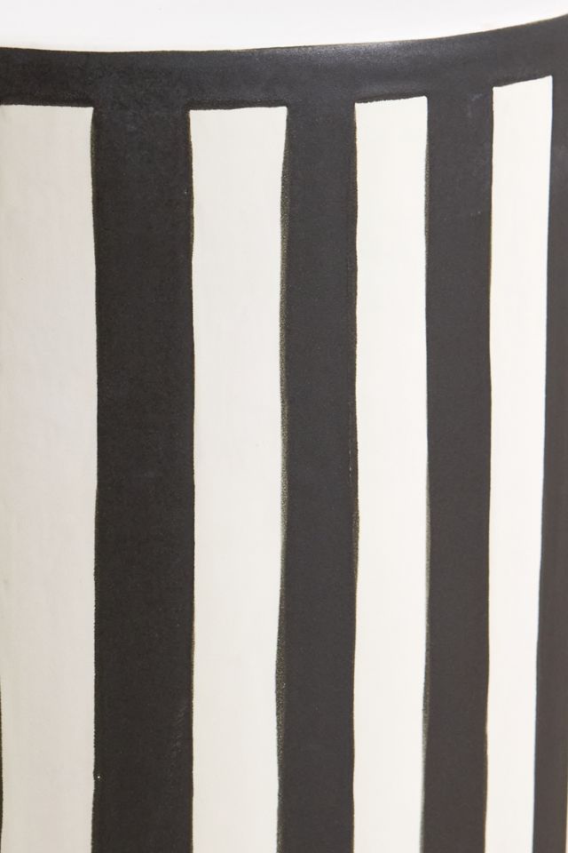 Black & White Striped Side Table #3