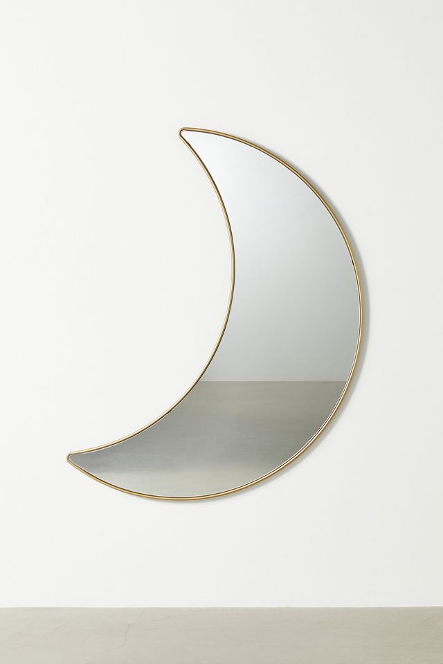 Gold Frame Crescent Moon Mirror  #1