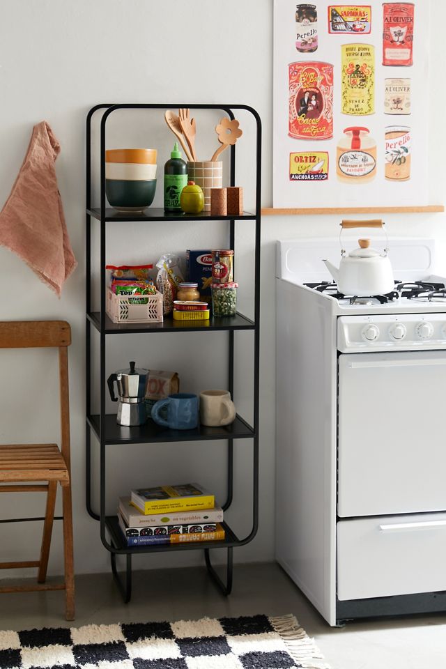 Alana Black Narrow Bookcase Urban Outfitters UK