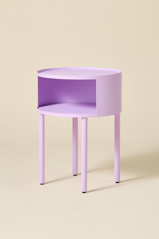 Lucie Lilac Iron Cutout Storage Nightstand #1