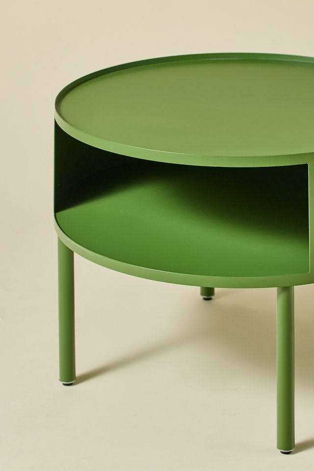 Lucie Green Round Iron Storage Coffee Table #2