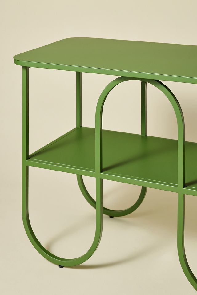 Lucie Green Squiggle Iron Storage Console #2