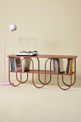 Lucie Terracotta Squiggle Iron Storage Console - Dark Orange D: 51cm W: 101.6cm H: 43.8cm at Urban Outfitters