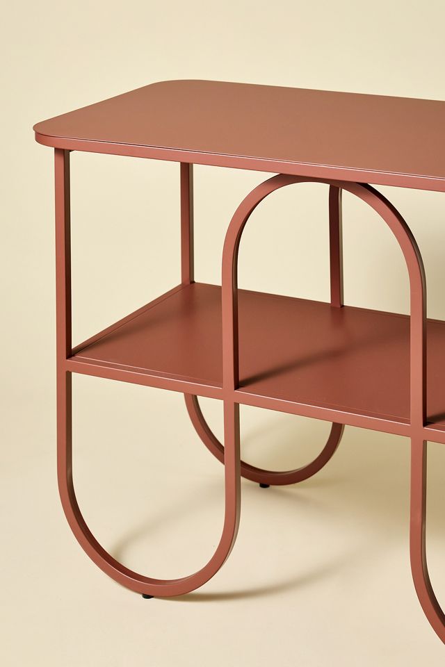 Lucie Terracotta Squiggle Iron Storage Console #2