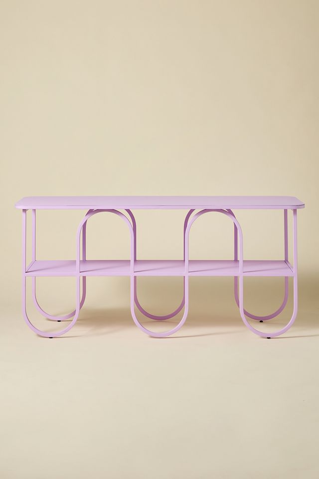 Lucie Lilac Squiggle Iron Storage Console #1