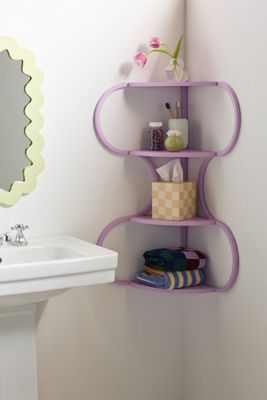 Lucie Lilac Corner Shelf