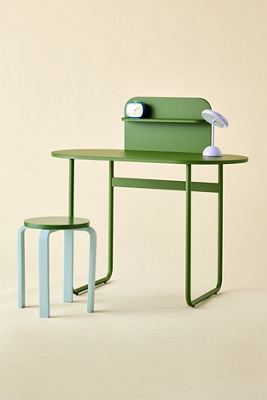 Ollie Green Desk - Green L: 106.7cm x W: 55.92cm x H: 103.9cm at Urban Outfitters