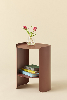 Table d'appoint Ollie marron terracotta