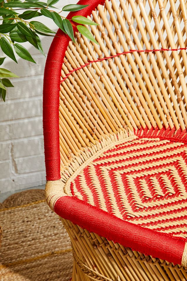 Miriam Red Rattan Chair  #1