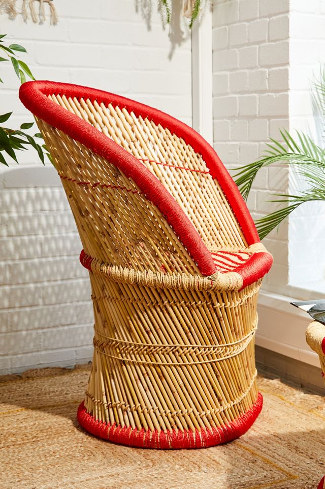 Miriam Red Rattan Chair  #2