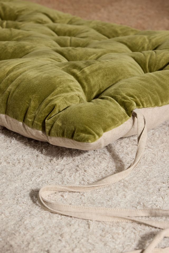 Green Washed Velvet Single Sleepover Mat #2