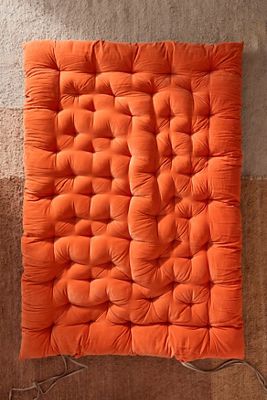 Tangerine Washed Velvet Double Sleepover Mat 